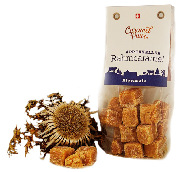 Caramel Puur Alpensalz Schweizer Spezialitaeten Appenzeller Spezialitaeten Produkte Swiss Made Swiss Made Shop