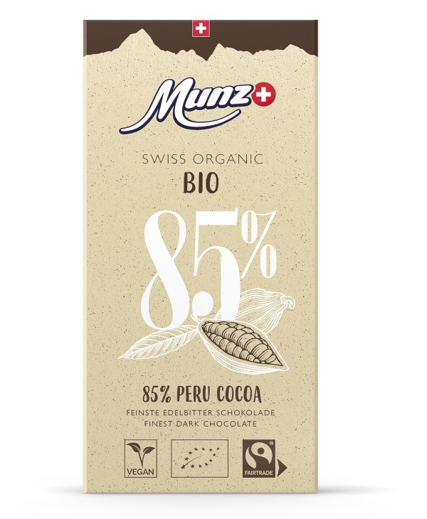 Munz Swiss Organic 85 Prozent Cocoa Schweizer Schokolade kaufen