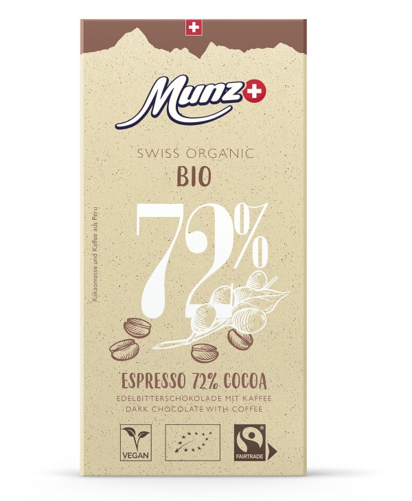 Munz Swiss Organic Espresso Schweizer Schokolade kaufen