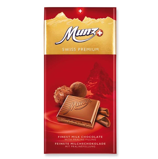 Munz Swiss Premium Milchschokolade Praline 100g Schweizer Schokolade kaufen