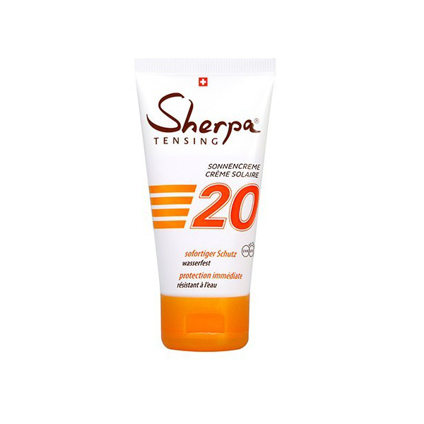 Sherpa Tensing Sonnencreme SPF20 50ml Sonnenschutz Schweizer Produkte