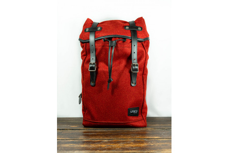 Unico Rucksack Schweizer Rucksack Loden rot Rucksack Swiss Made